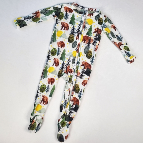 Posh Peanut Archer Bamboo Footed Sleeper Pajama Footie 0-3 Months - Picture 1 of 11